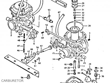 CARBURETOR - GS250T 1980 (T) UNITED KINGDOM (E02)