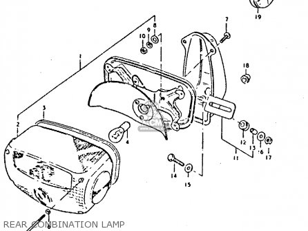 REAR COMBINATION LAMP - GS250T 1980 (T) UNITED KINGDOM (E02)