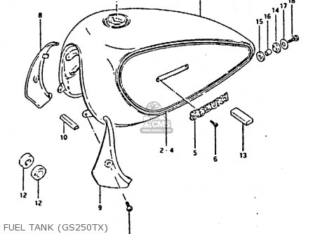 FUEL TANK (GS250TX) - GS250T 1980 (T) UNITED KINGDOM (E02)