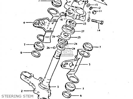 STEERING STEM - GS250T 1980 (T) UNITED KINGDOM (E02)
