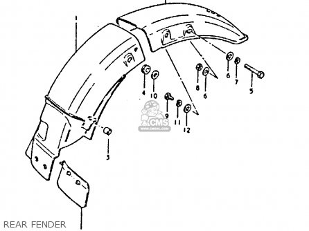 REAR FENDER - GS250T 1980 (T) UNITED KINGDOM (E02)