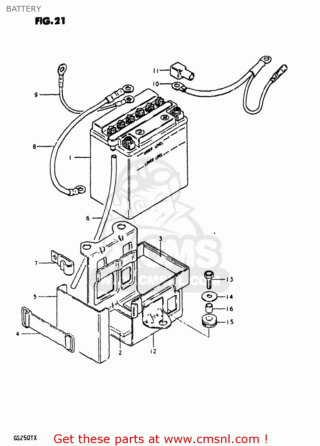 BATTERY GS250T 1980 (T) USA (E03)