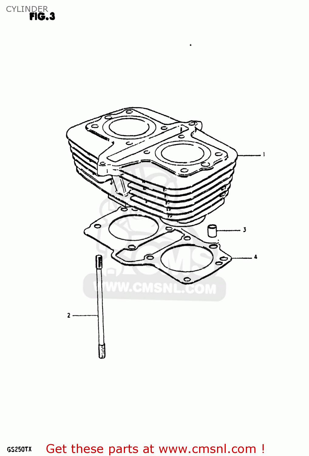 CYLINDER GS250T 1980 (T) USA (E03)