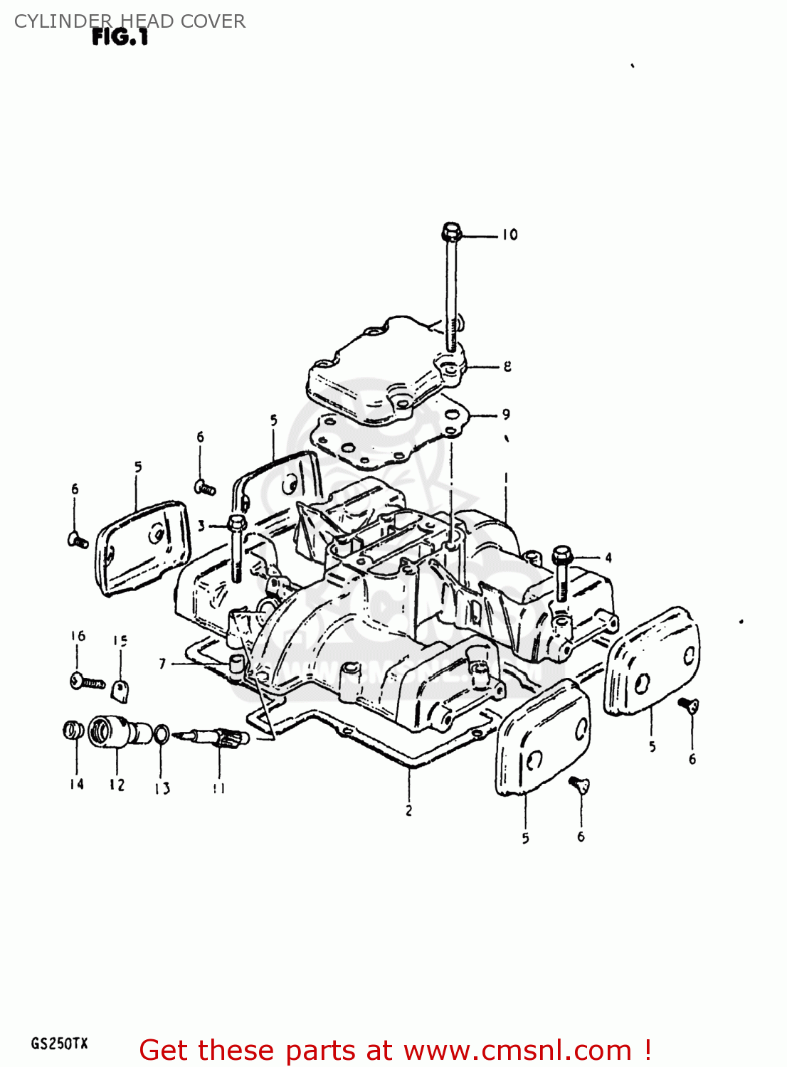 CYLINDER HEAD COVER GS250T 1980 (T) USA (E03)