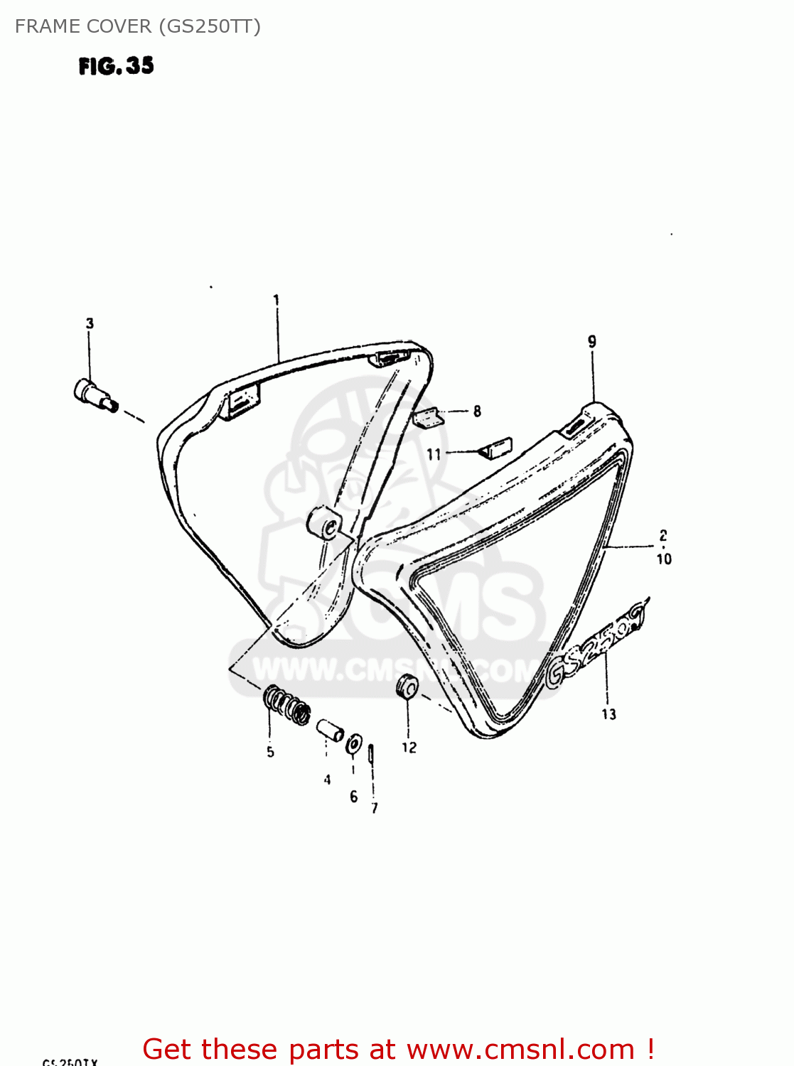 FRAME COVER (GS250TT) GS250T 1980 (T) USA (E03)