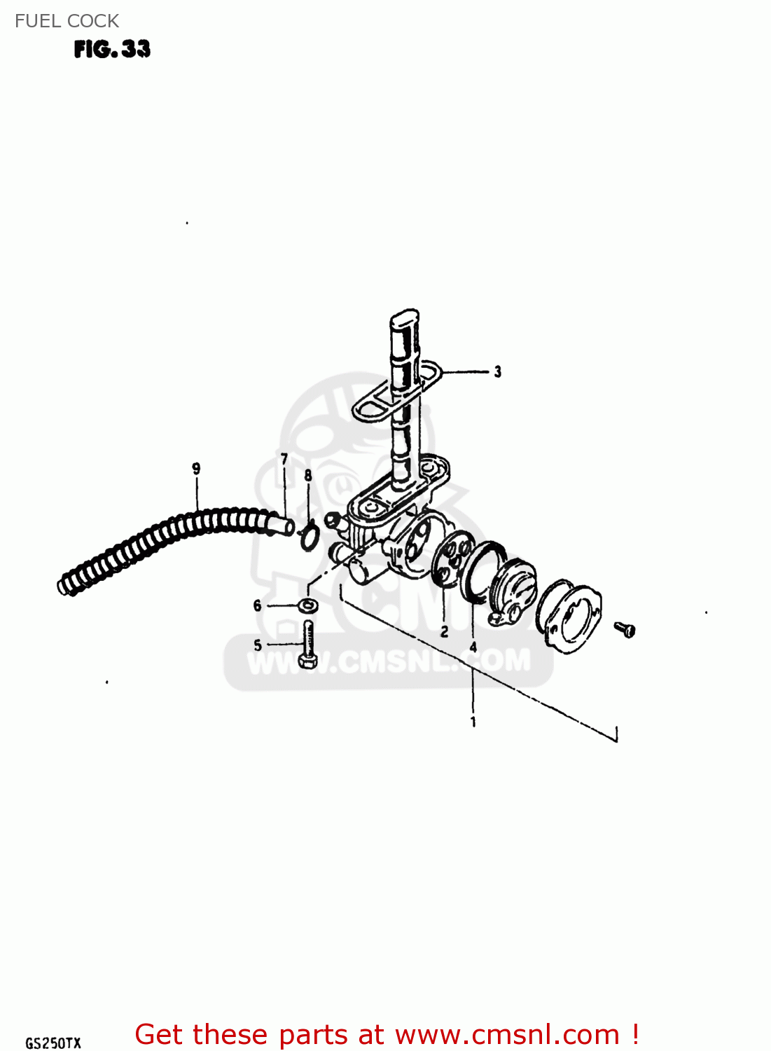 FUEL COCK GS250T 1980 (T) USA (E03)