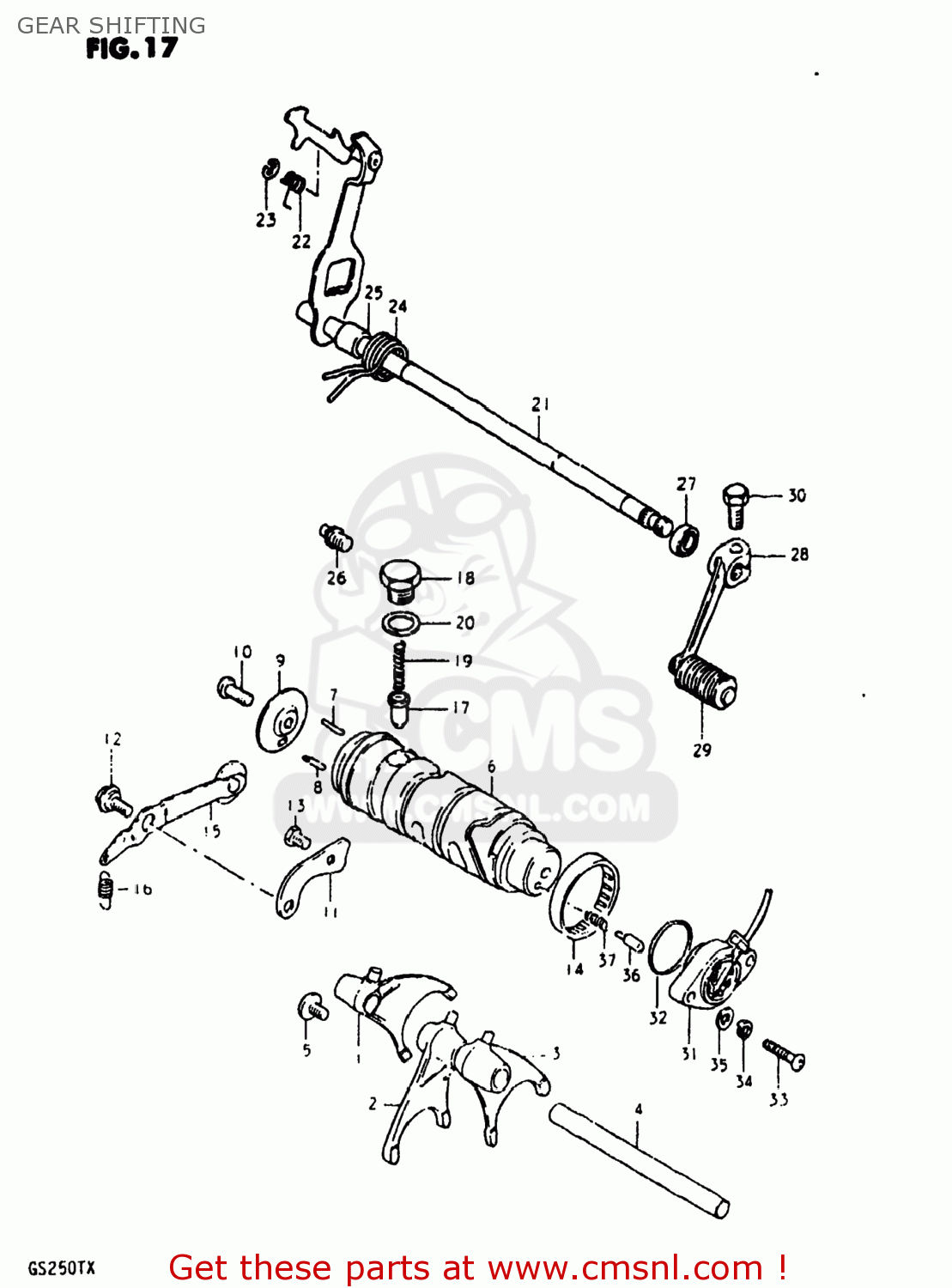 GEAR SHIFTING GS250T 1980 (T) USA (E03)