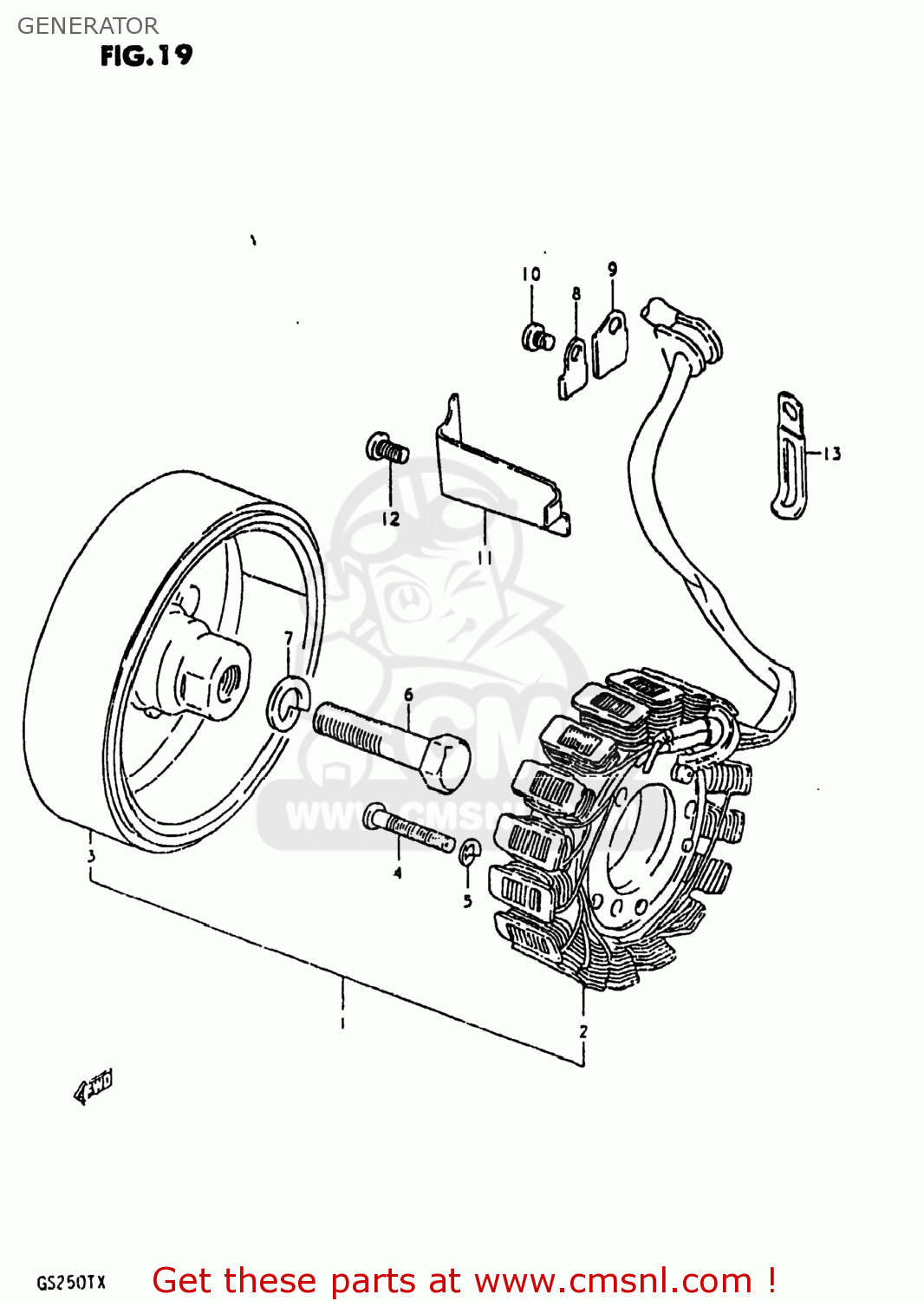 GENERATOR GS250T 1980 (T) USA (E03)