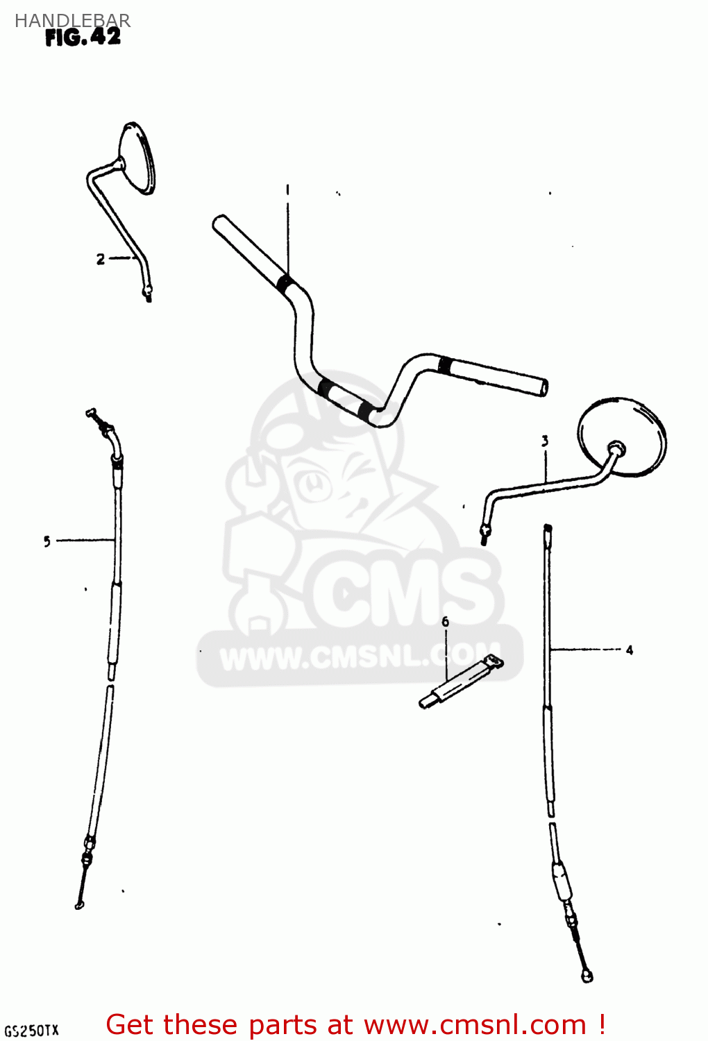 HANDLEBAR GS250T 1980 (T) USA (E03)