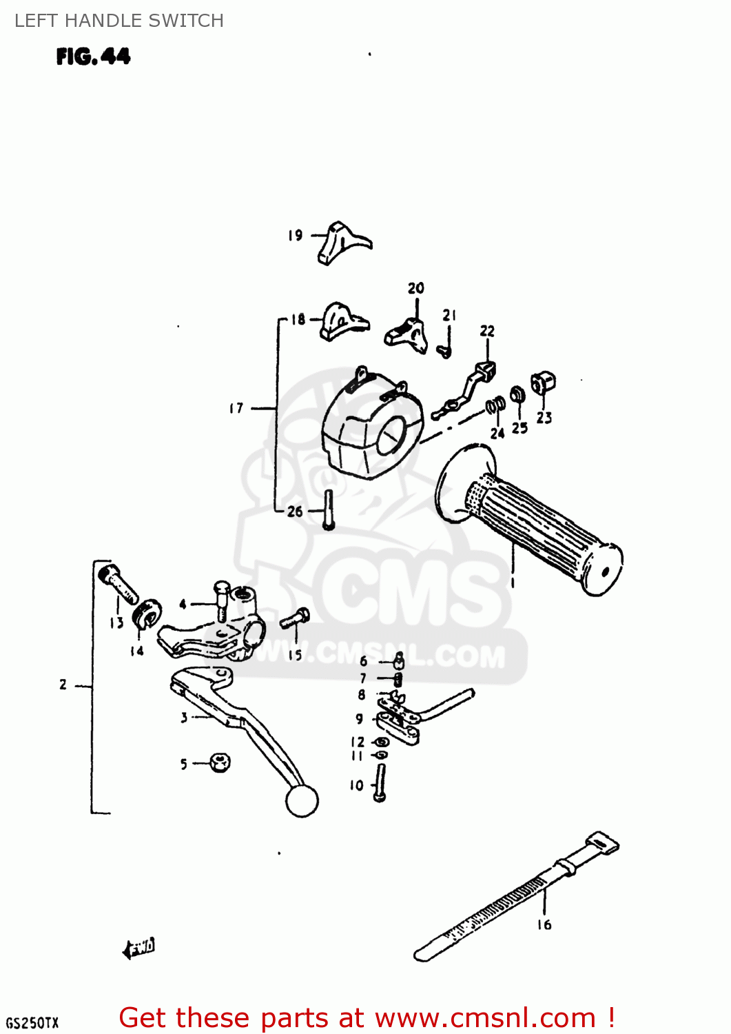 LEFT HANDLE SWITCH GS250T 1980 (T) USA (E03)