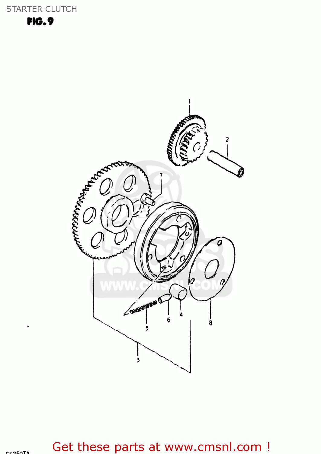 STARTER CLUTCH GS250T 1980 (T) USA (E03)
