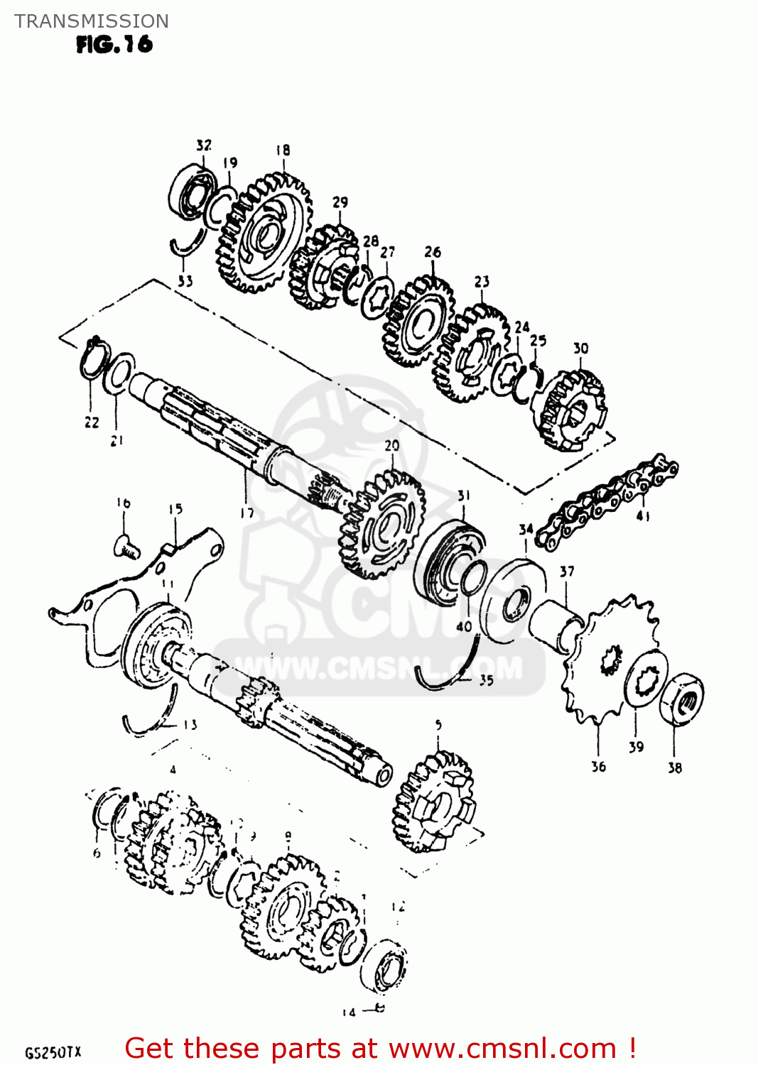 TRANSMISSION GS250T 1980 (T) USA (E03)