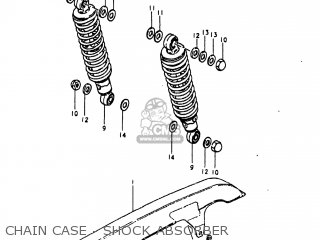 CHAIN CASE - SHOCK ABSORBER - GS250T 1980 (T) USA (E03)