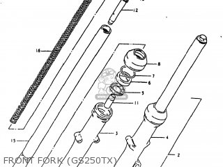 FRONT FORK (GS250TX) - GS250T 1980 (T) USA (E03)