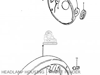 HEADLAMP HOUSING - FRONT FENDER - GS250T 1980 (T) USA (E03)