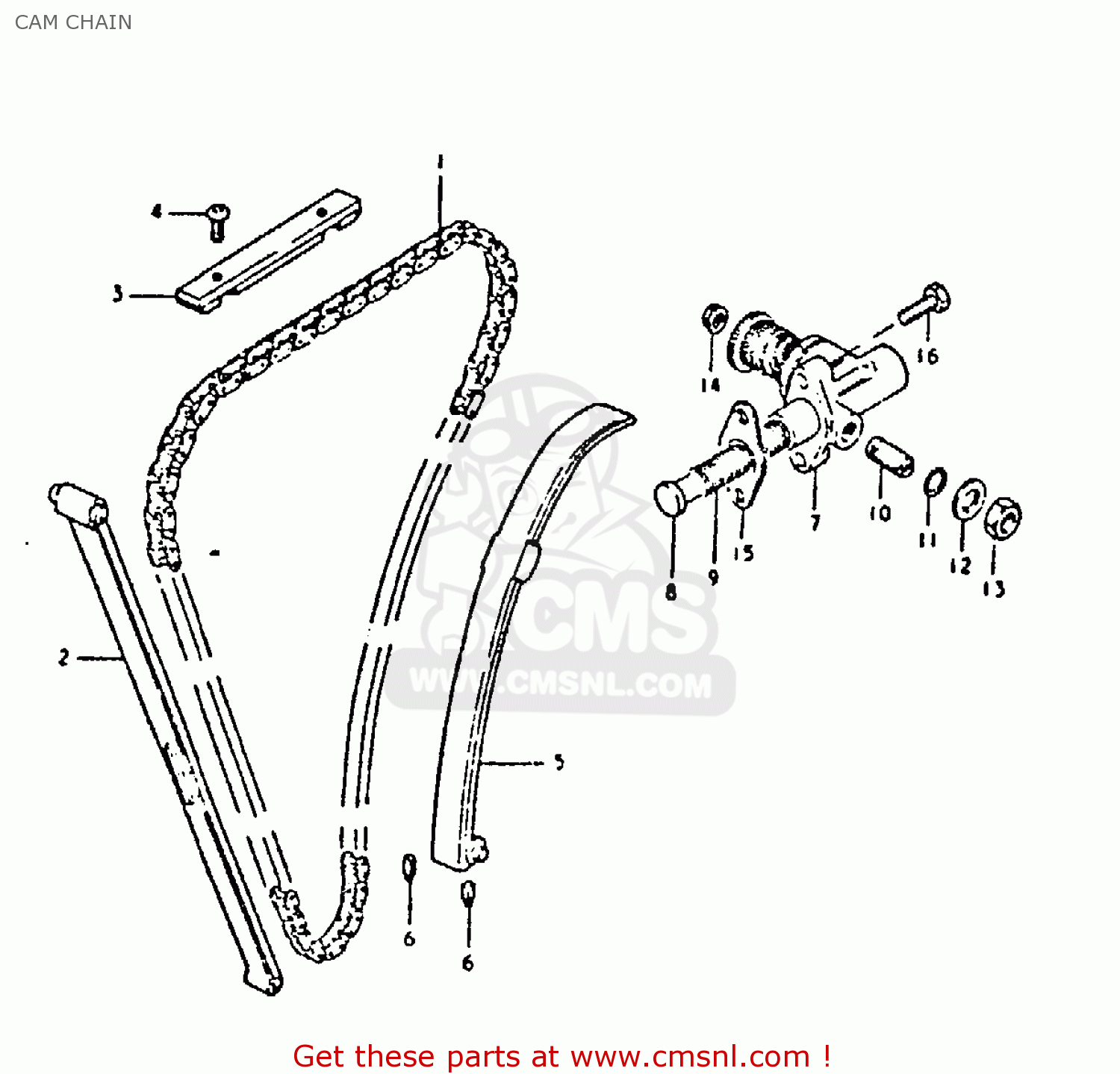 CAM CHAIN GS250T 1981 (X) UNITED KINGDOM (E02)