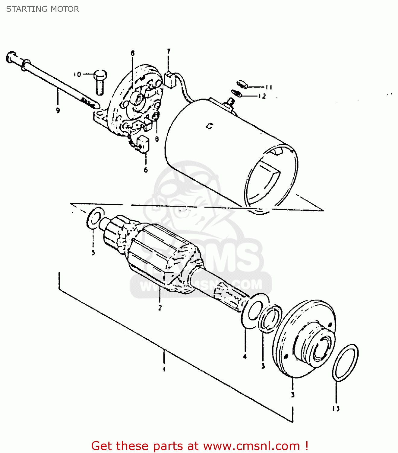STARTING MOTOR GS250T 1981 (X) UNITED KINGDOM (E02)