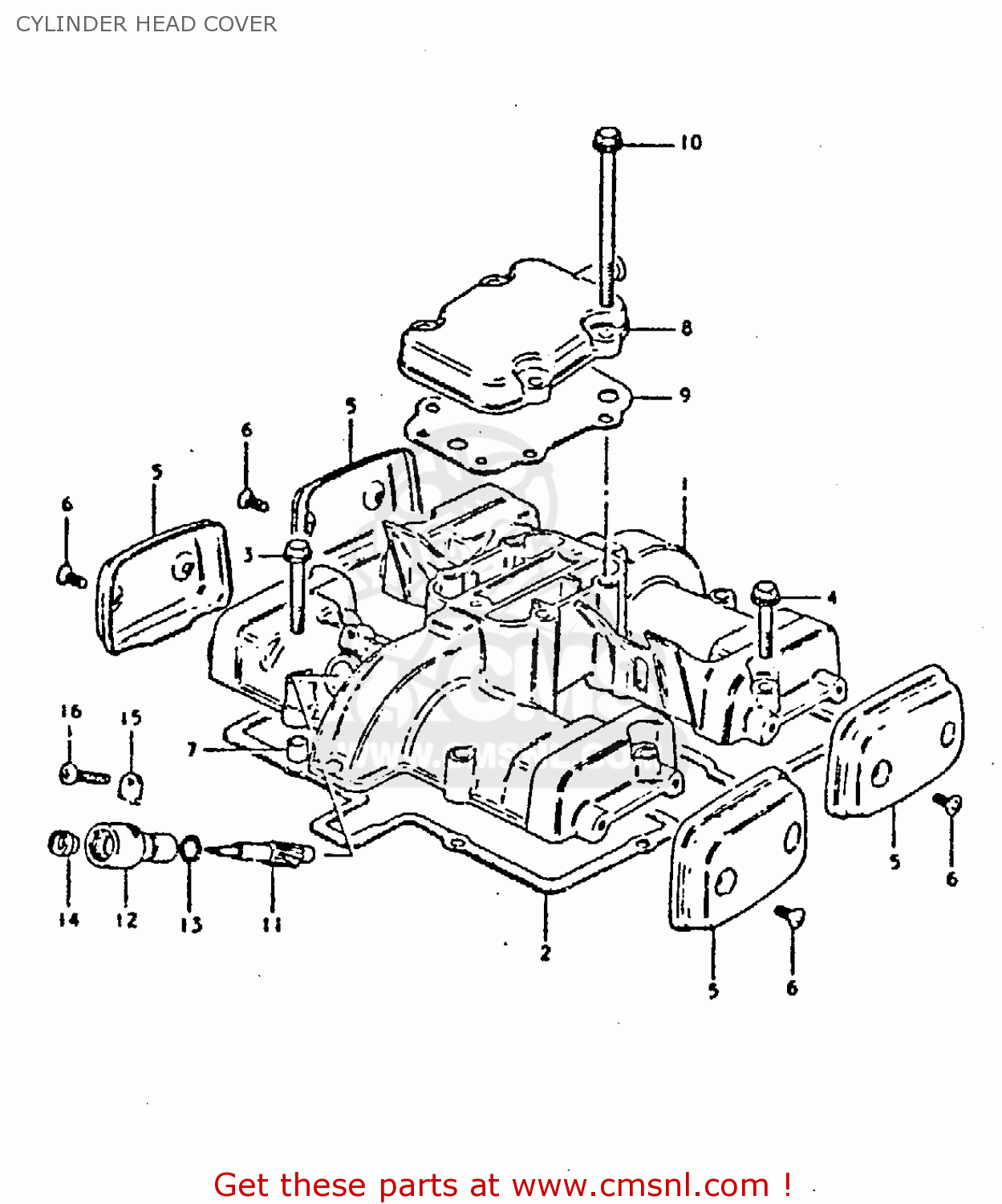 CYLINDER HEAD COVER GS250T 1981 (X) UNITED KINGDOM (E02)