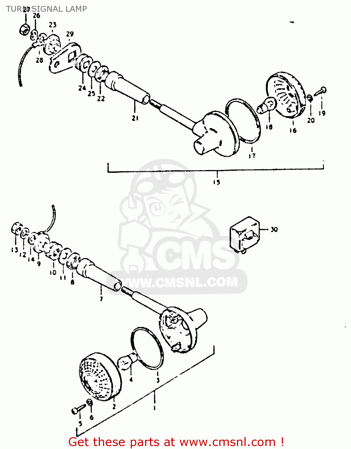 TURN SIGNAL LAMP GS250T 1981 (X) UNITED KINGDOM (E02)