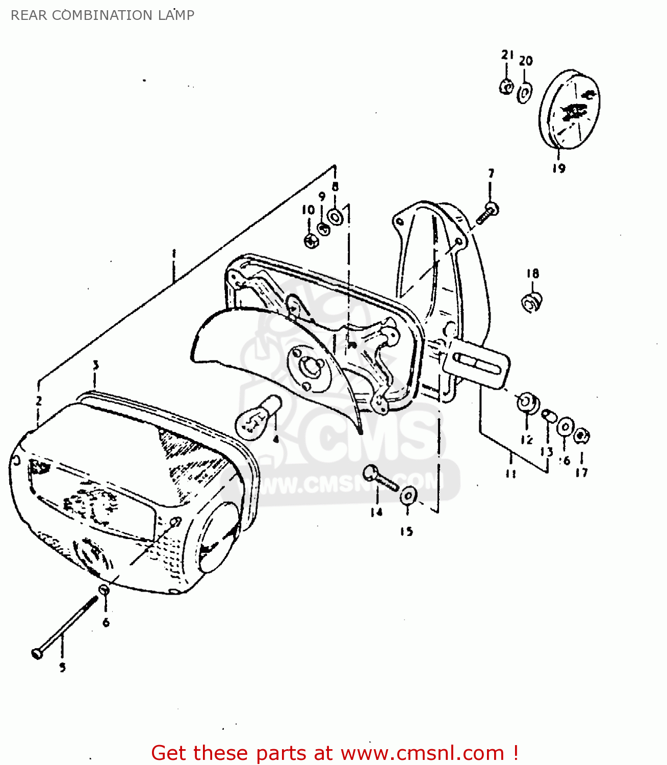 REAR COMBINATION LAMP GS250T 1981 (X) UNITED KINGDOM (E02)