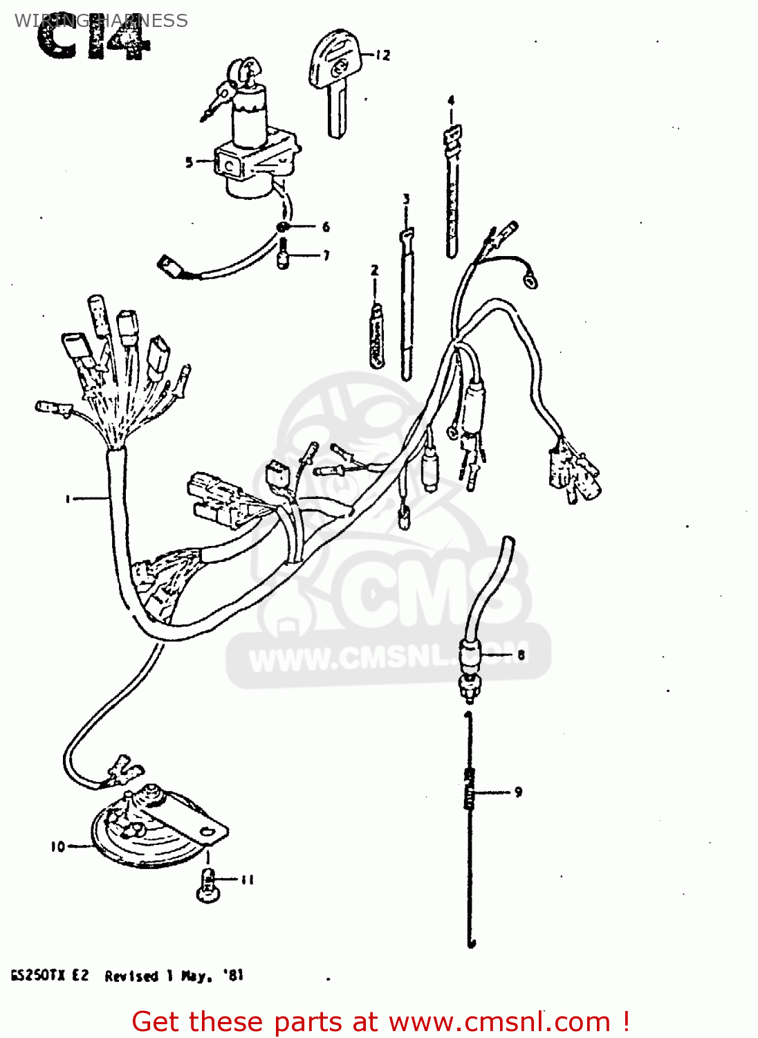 WIRING HARNESS GS250T 1981 (X) UNITED KINGDOM (E02)