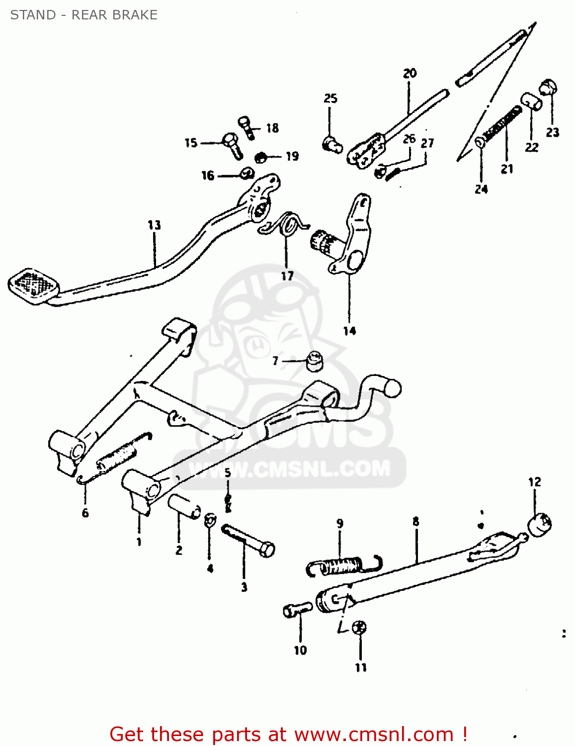 STAND - REAR BRAKE GS250T 1981 (X) UNITED KINGDOM (E02)