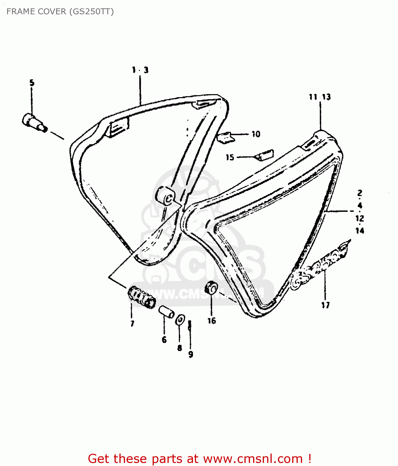FRAME COVER (GS250TT) GS250T 1981 (X) UNITED KINGDOM (E02)