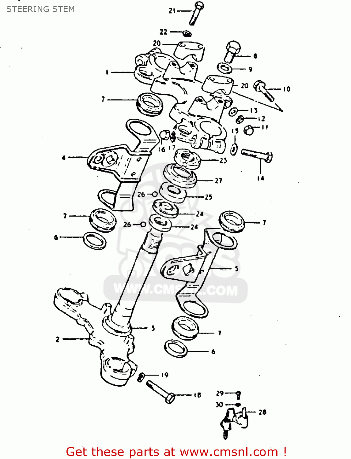STEERING STEM GS250T 1981 (X) UNITED KINGDOM (E02)