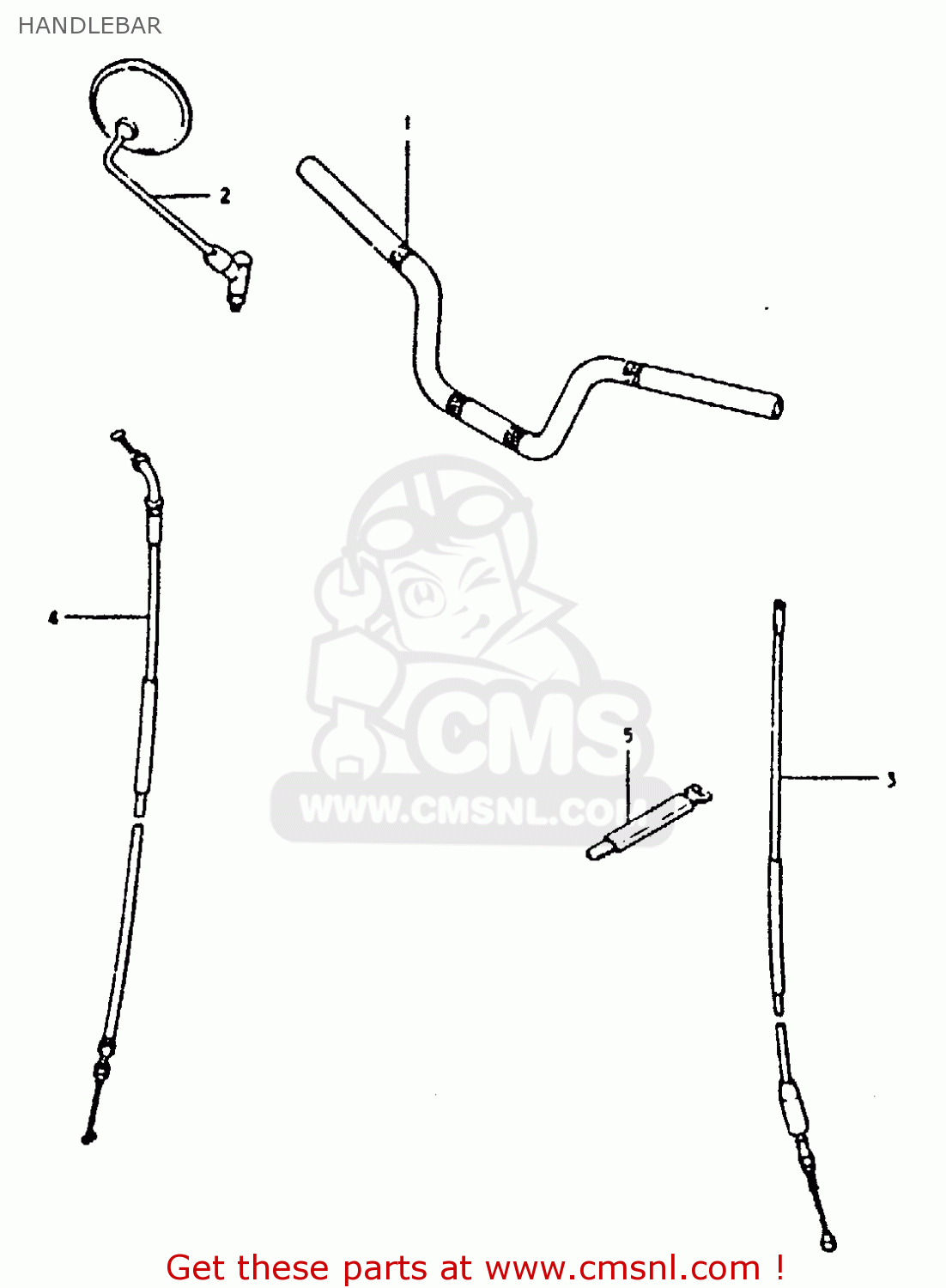 HANDLEBAR GS250T 1981 (X) UNITED KINGDOM (E02)