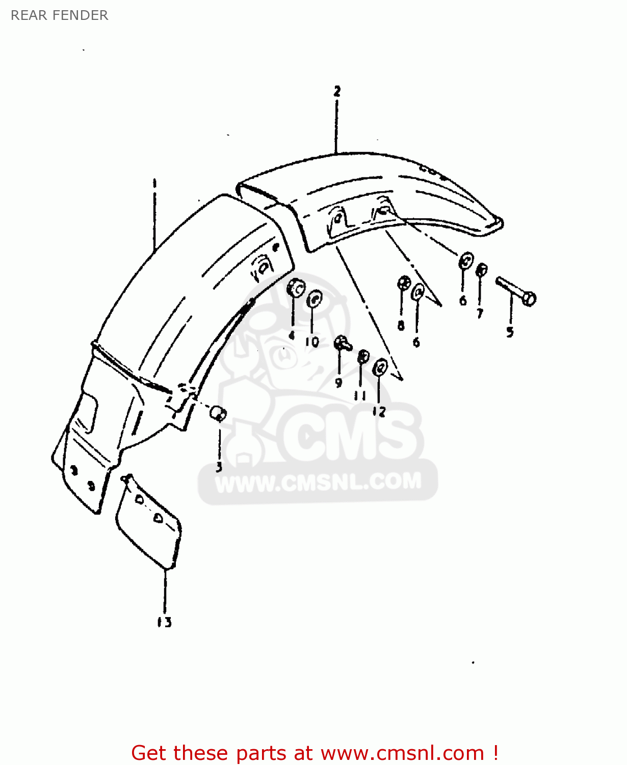 REAR FENDER GS250T 1981 (X) UNITED KINGDOM (E02)