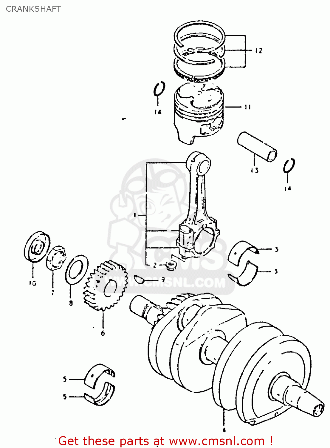 CRANKSHAFT GS250T 1981 (X) UNITED KINGDOM (E02)