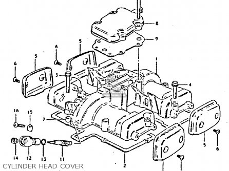 CYLINDER HEAD COVER - GS250T 1981 (X) UNITED KINGDOM (E02)