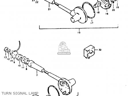 TURN SIGNAL LAMP - GS250T 1981 (X) UNITED KINGDOM (E02)