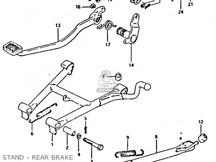 STAND - REAR BRAKE - GS250T 1981 (X) UNITED KINGDOM (E02)