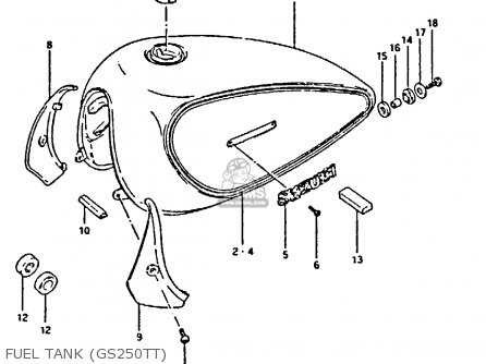 FUEL TANK (GS250TT) - GS250T 1981 (X) UNITED KINGDOM (E02)