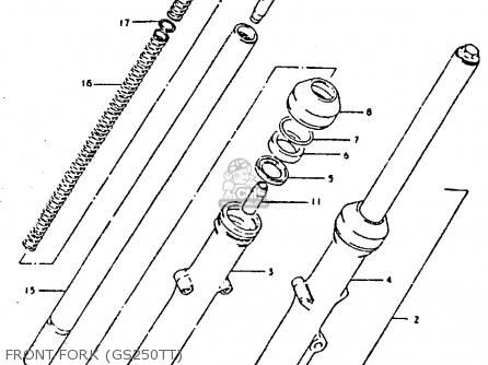 FRONT FORK (GS250TT) - GS250T 1981 (X) UNITED KINGDOM (E02)