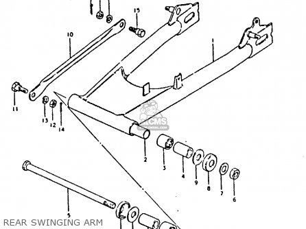 REAR SWINGING ARM - GS250T 1981 (X) UNITED KINGDOM (E02)