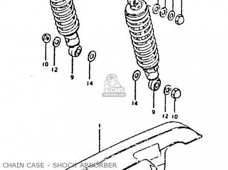 CHAIN CASE - SHOCK ABSORBER - GS250T 1981 (X) UNITED KINGDOM (E02)