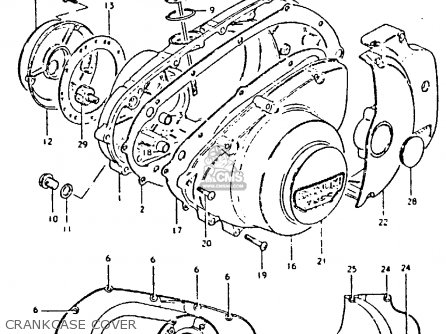 CRANKCASE COVER - GS250T 1981 (X) UNITED KINGDOM (E02)