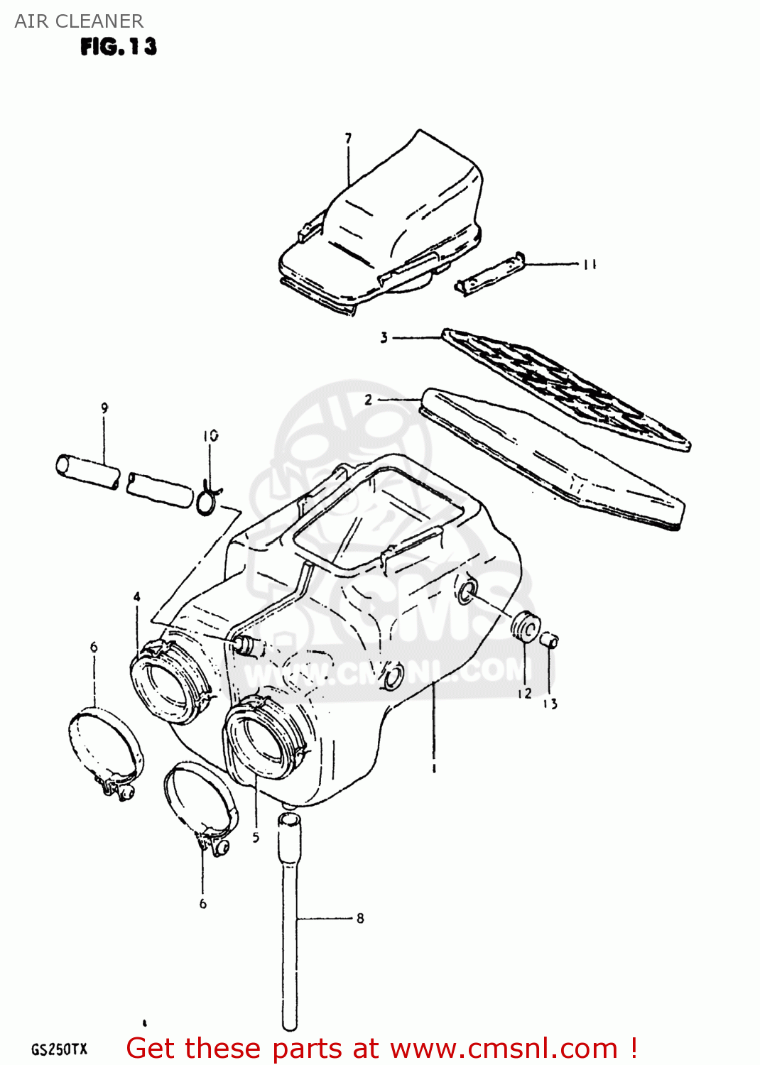 AIR CLEANER GS250T 1981 (X) USA (E03)
