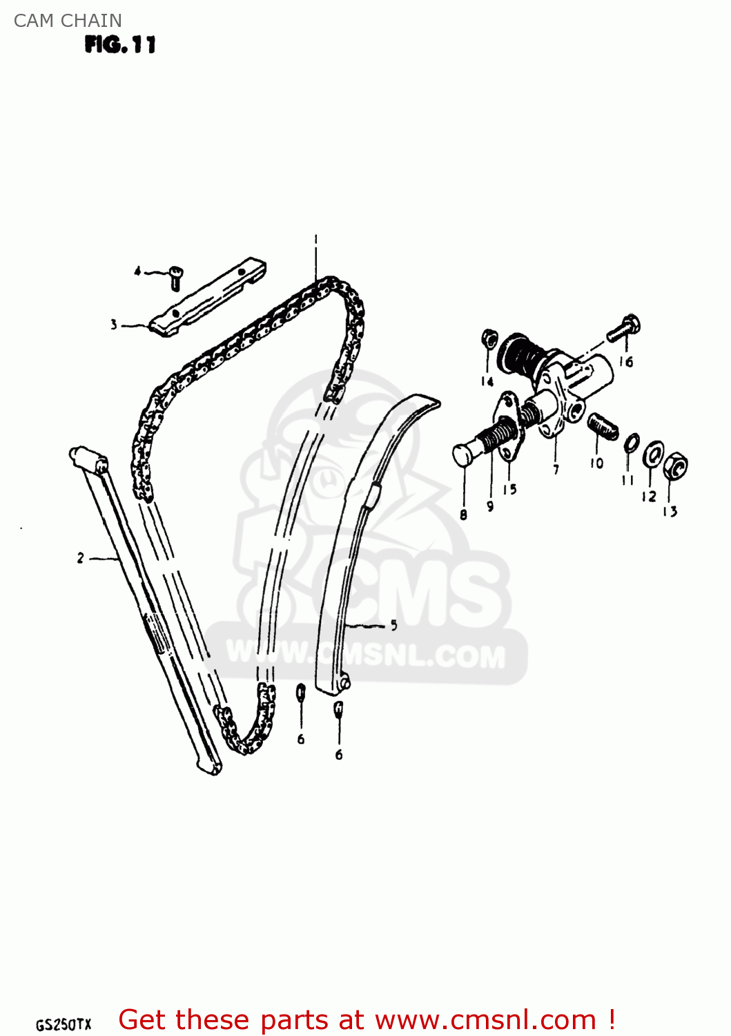 CAM CHAIN GS250T 1981 (X) USA (E03)