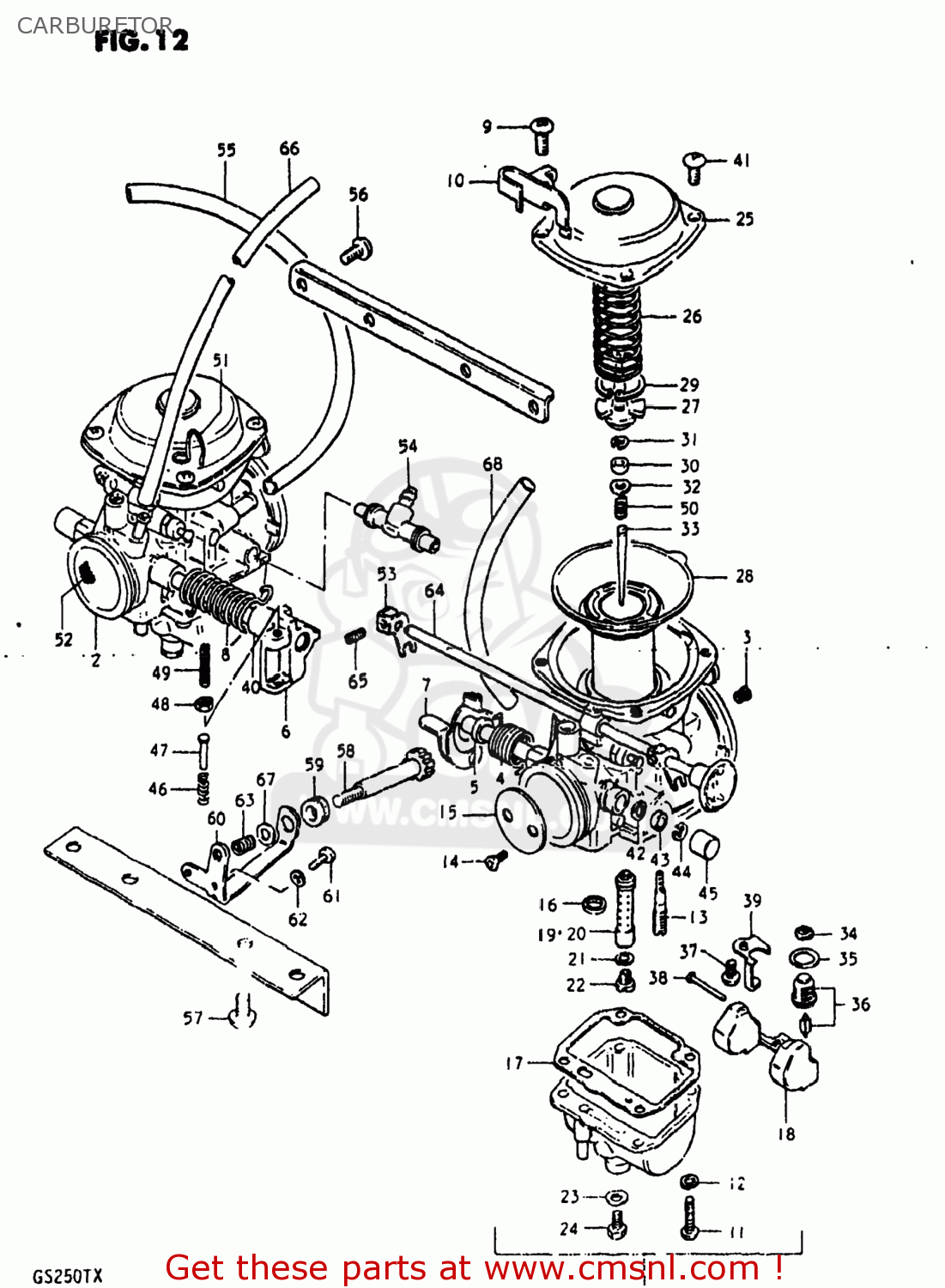 CARBURETOR GS250T 1981 (X) USA (E03)