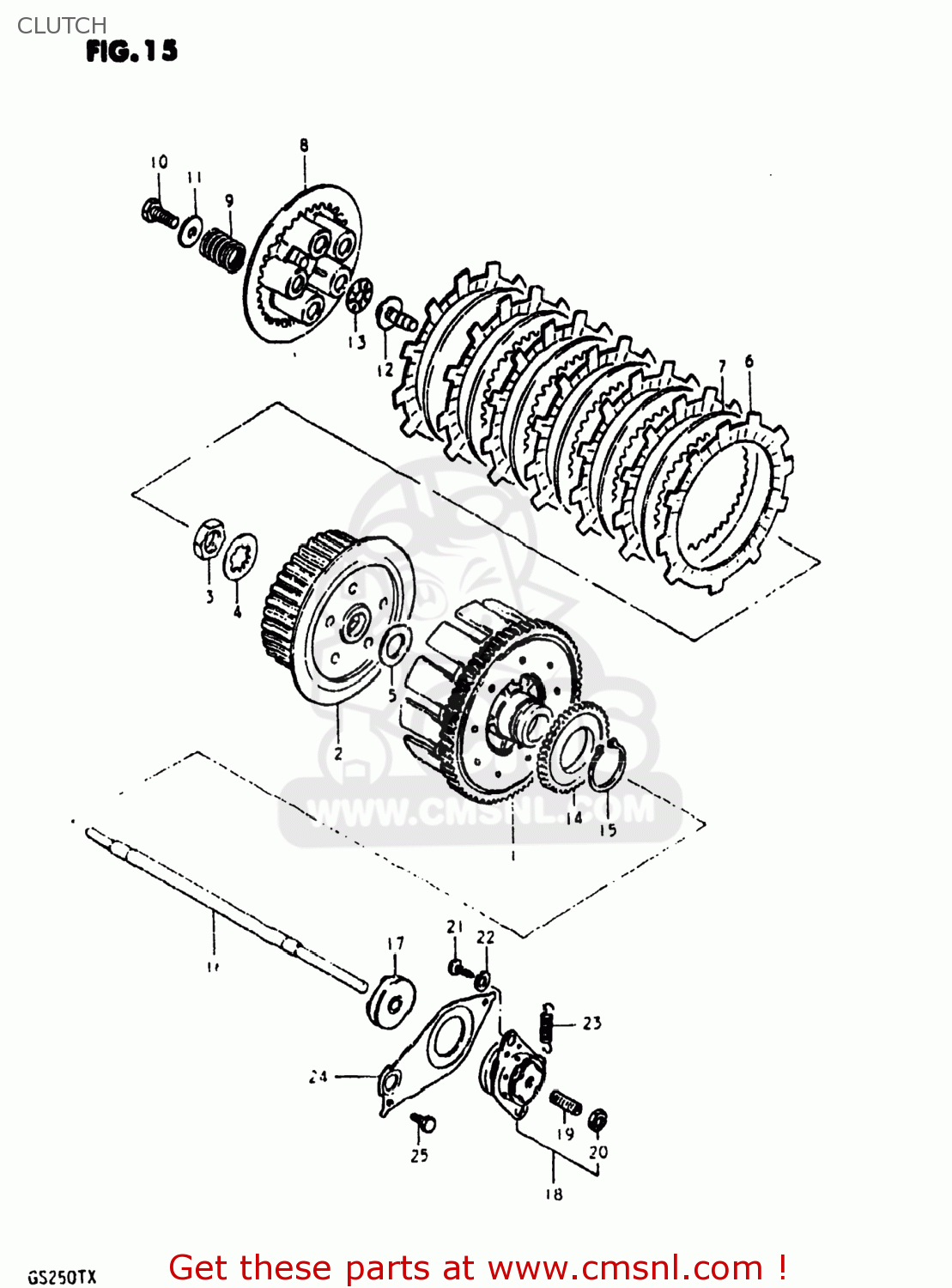 CLUTCH GS250T 1981 (X) USA (E03)