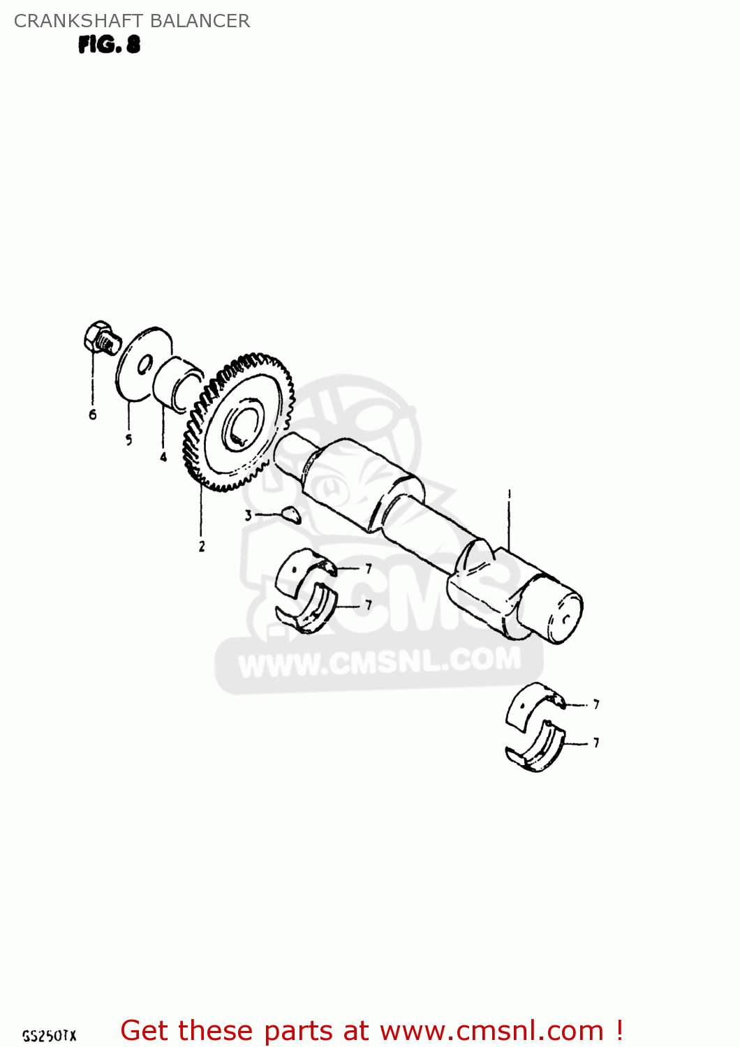 CRANKSHAFT BALANCER GS250T 1981 (X) USA (E03)