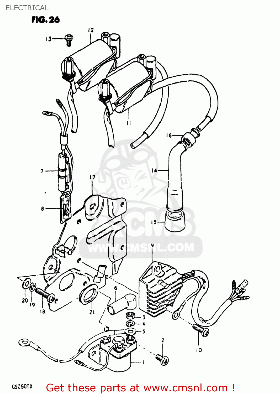 ELECTRICAL GS250T 1981 (X) USA (E03)