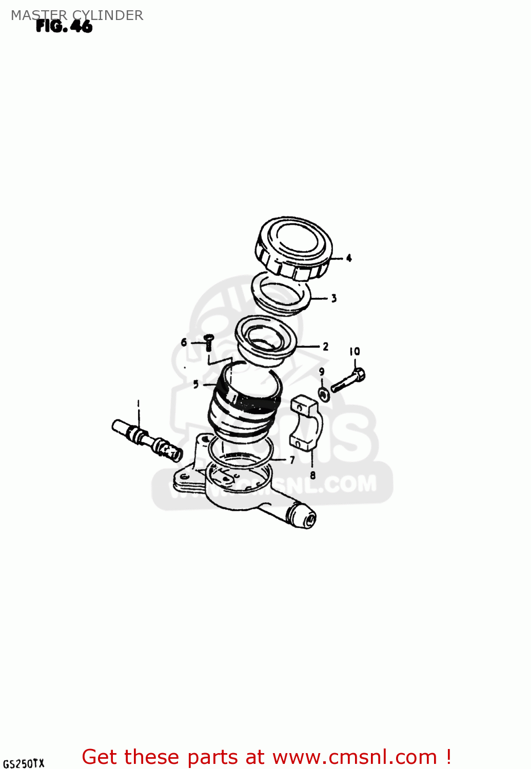 MASTER CYLINDER GS250T 1981 (X) USA (E03)