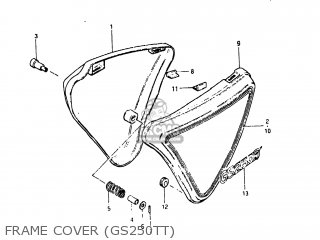 FRAME COVER (GS250TT) - GS250T 1981 (X) USA (E03)