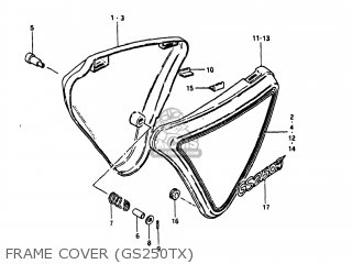 FRAME COVER (GS250TX) - GS250T 1981 (X) USA (E03)