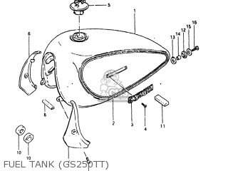 FUEL TANK (GS250TT) - GS250T 1981 (X) USA (E03)