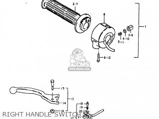 RIGHT HANDLE SWITCH - GS250T 1981 (X) USA (E03)